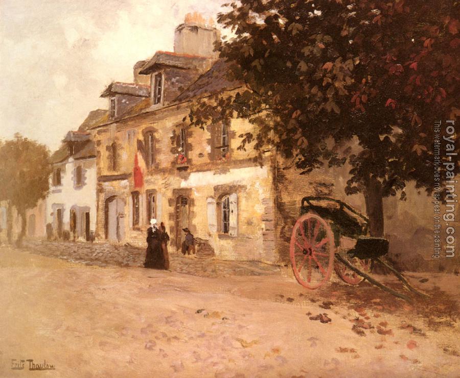 Frits Thaulow : A Village Street In France